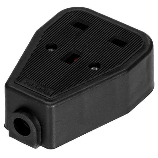 LGA Selectric 13A 1 Gang Heavy Duty Trailing Socket Black