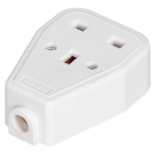 LGA Selectric 13A 1 Gang Heavy Duty Trailing Socket White