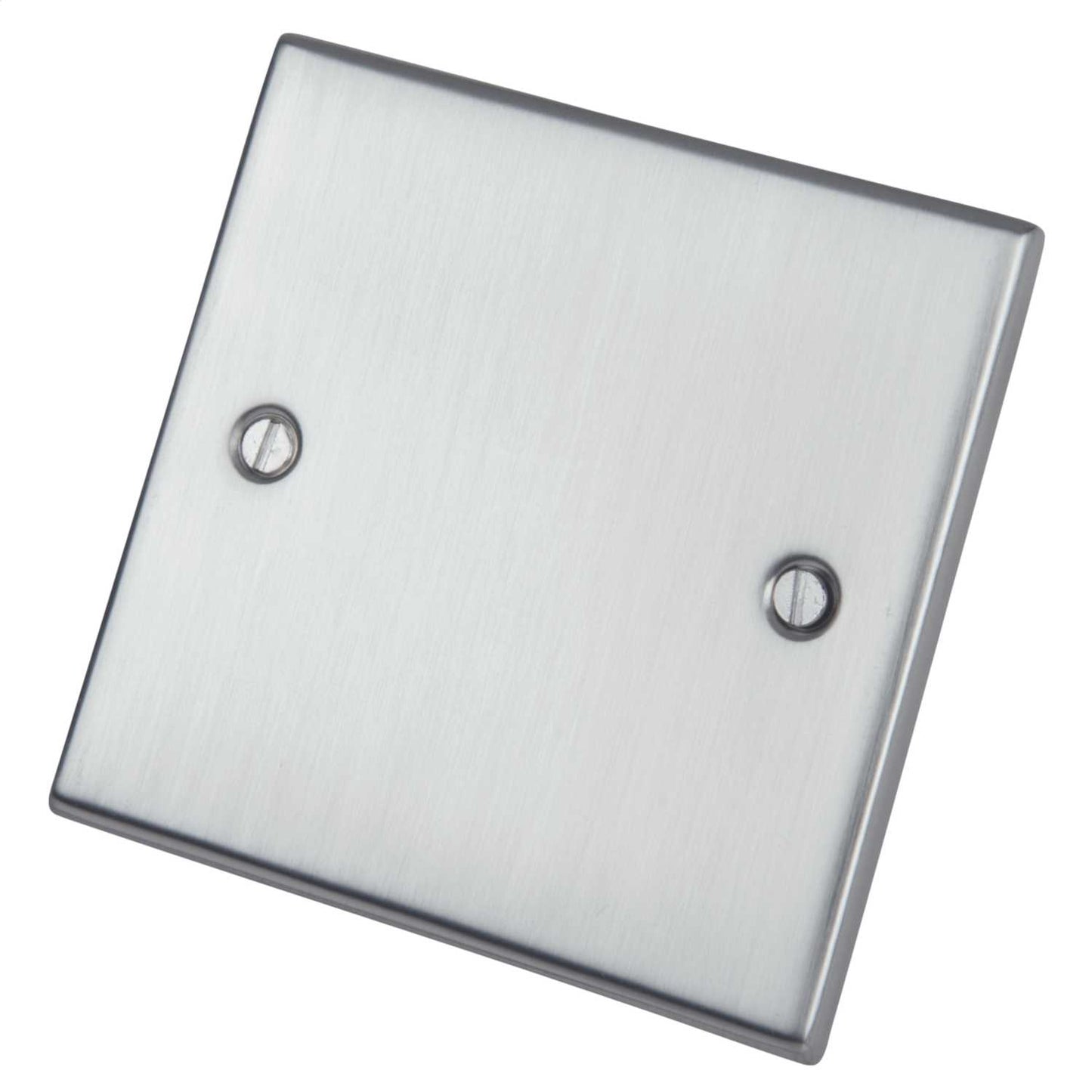 LGA Selectric 5M 1 Gang Blank Plate Satin Chrome