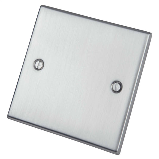LGA Selectric 5M 1 Gang Blank Plate Satin Chrome