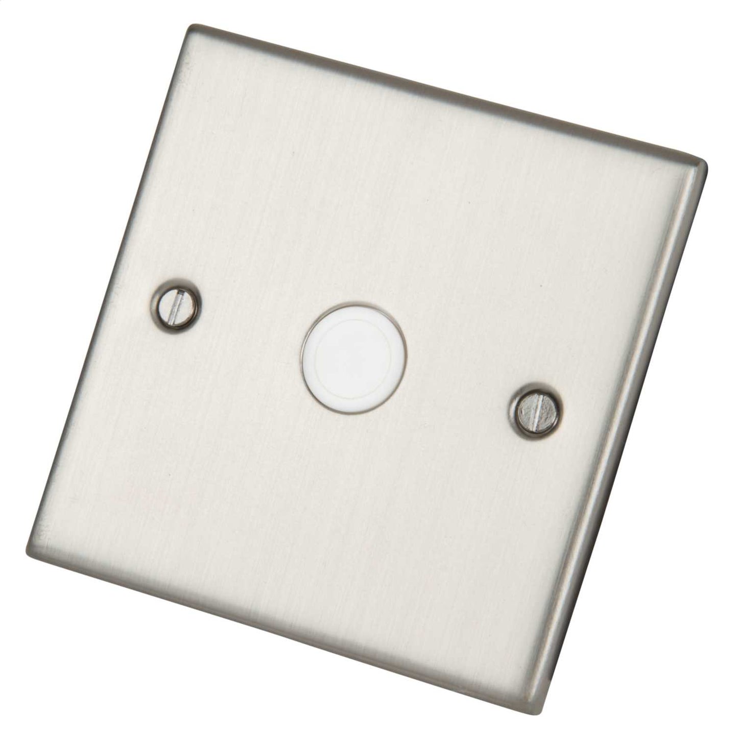 LGA Selectric 5M 20A Flex Outlet Plate White Insert Satin Chrome
