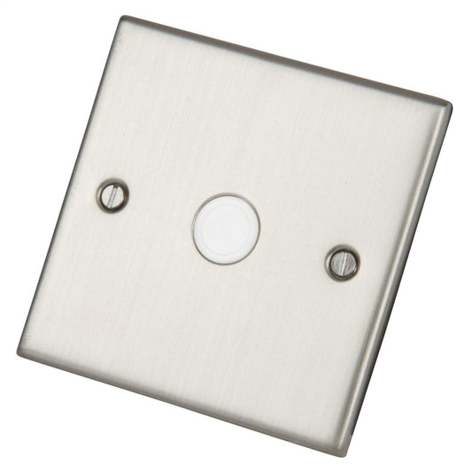 LGA Selectric 5M 20A Flex Outlet Plate White Insert Satin Chrome