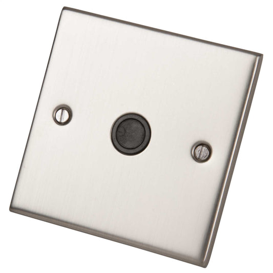 LGA Selectric 5M 20A Flex Outlet Plate Black Insert Satin Chrome