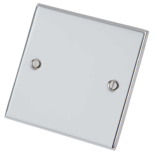 LGA Selectric 5M 1 Gang Blank Plate Polished Chrome
