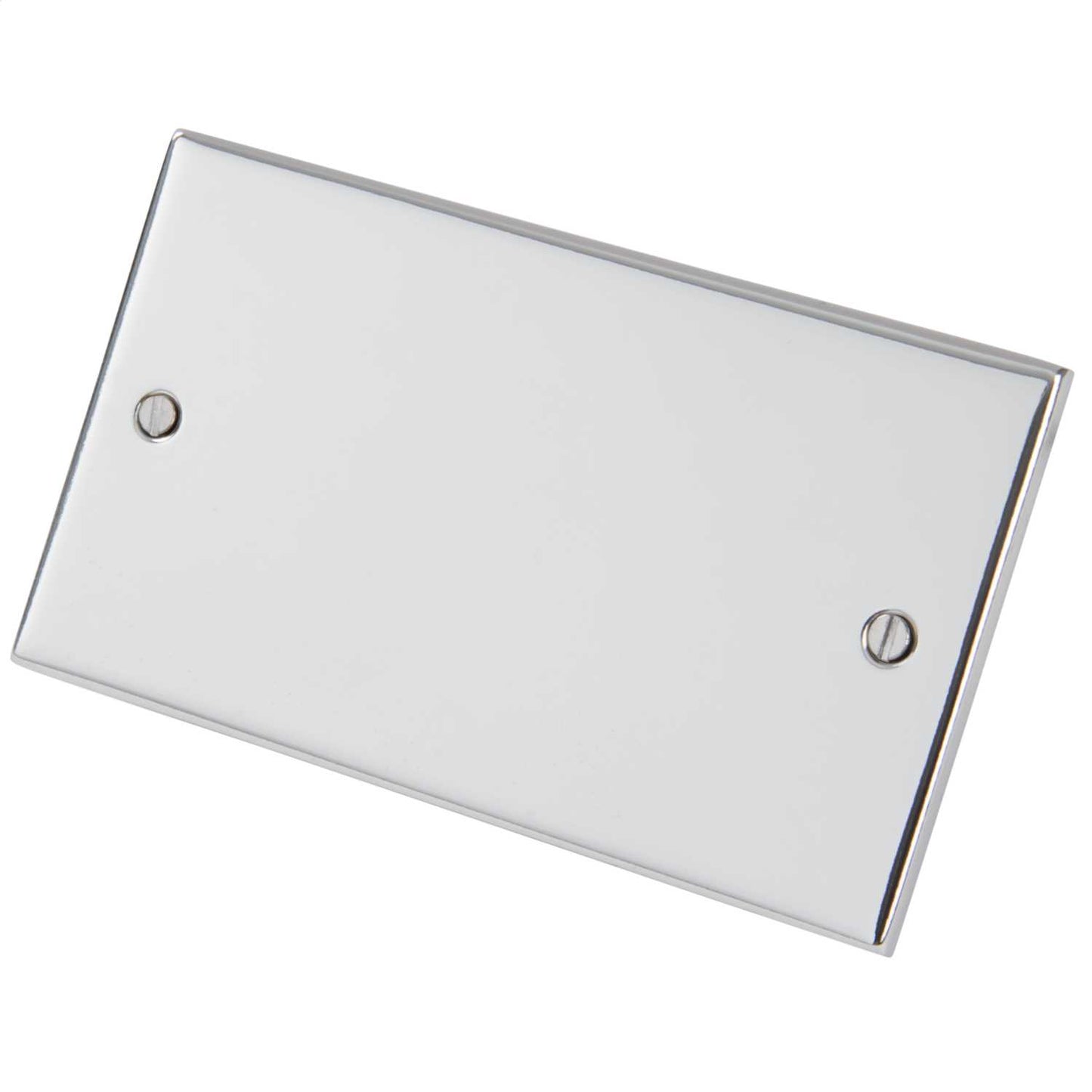 LGA Selectric 5M 2 Gang Blank Plate Polished Chrome