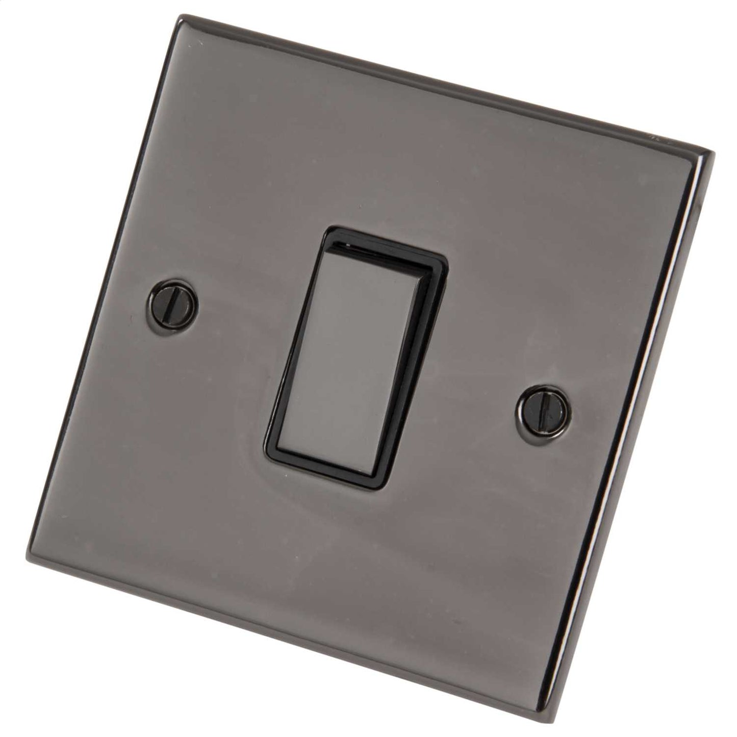 LGA Selectric 5M 10A 1 Gang Intermediate Switch Metal / Black Insert Black Nickel