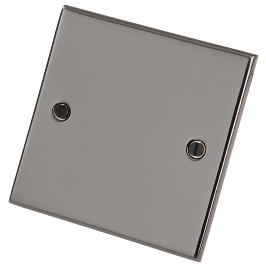 LGA Selectric 5M 1 Gang Blank Plate Black Nickel