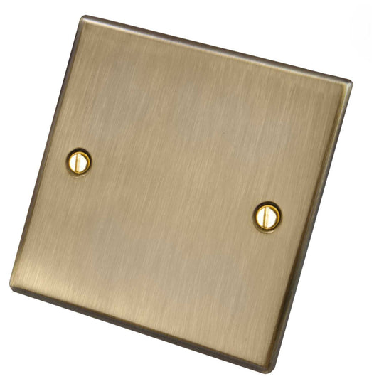 LGA Selectric 5M 1 Gang Blank Plate Antique Brass
