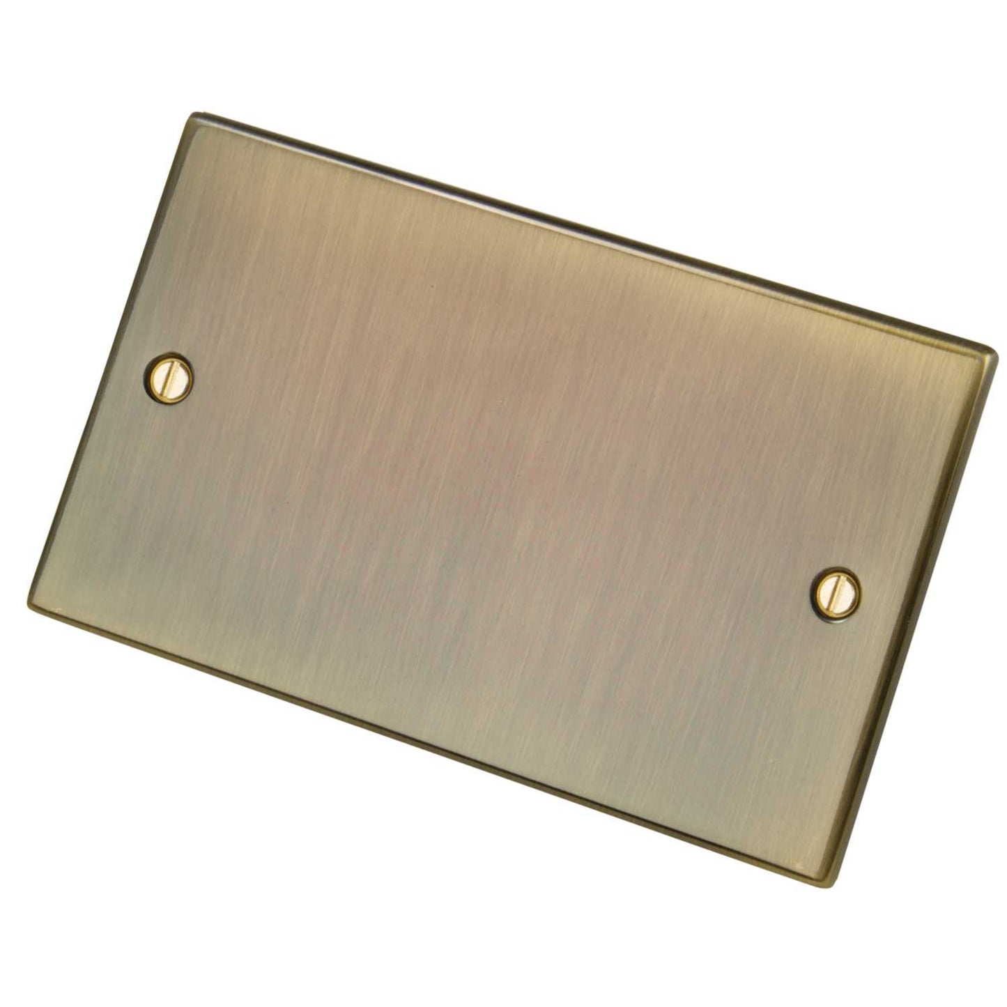 LGA Selectric 5M 2 Gang Blank Plate Antique Brass