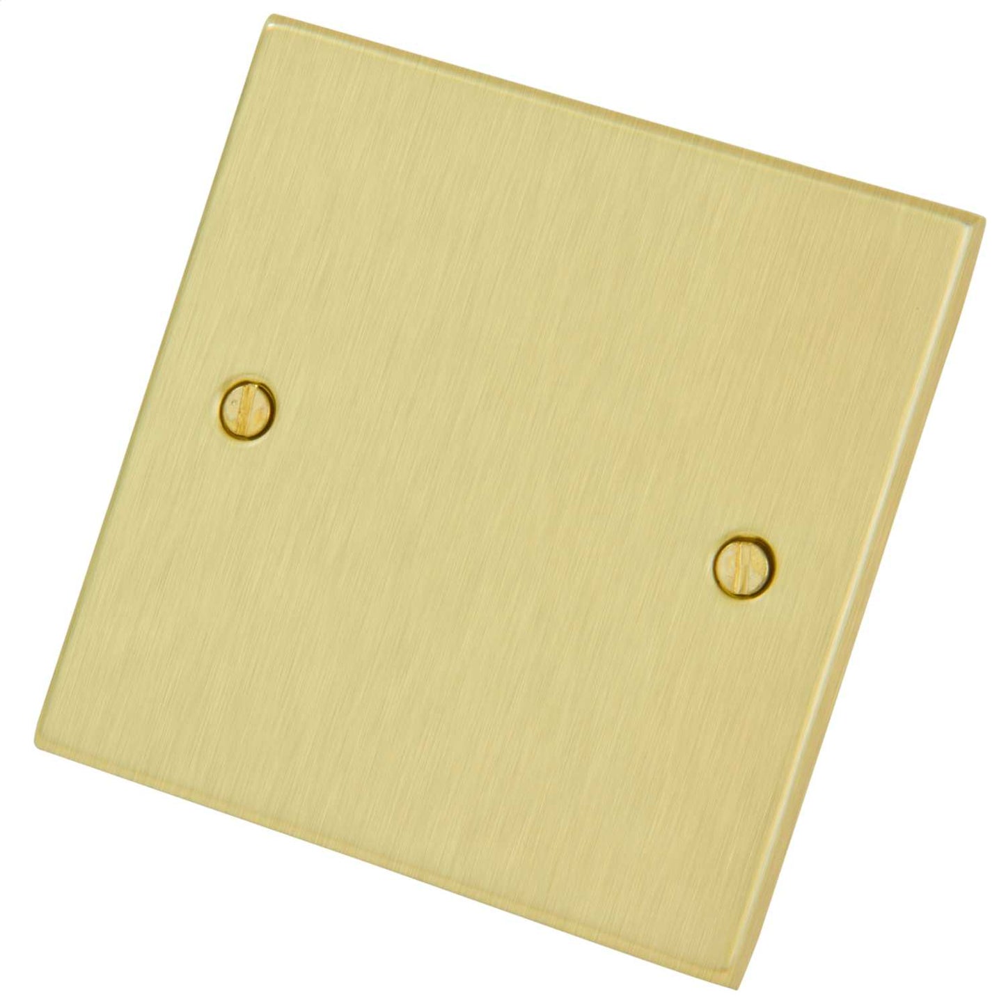 LGA Selectric 1 Gang Blank Plate Satin Brass