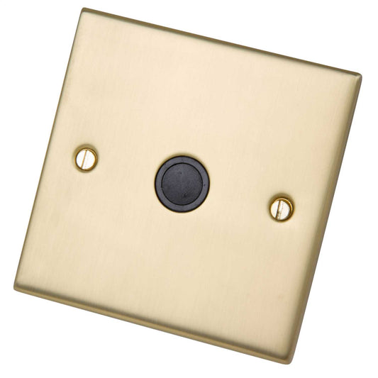 LGA Selectric 20A Flex Outlet Black Insert Satin Brass