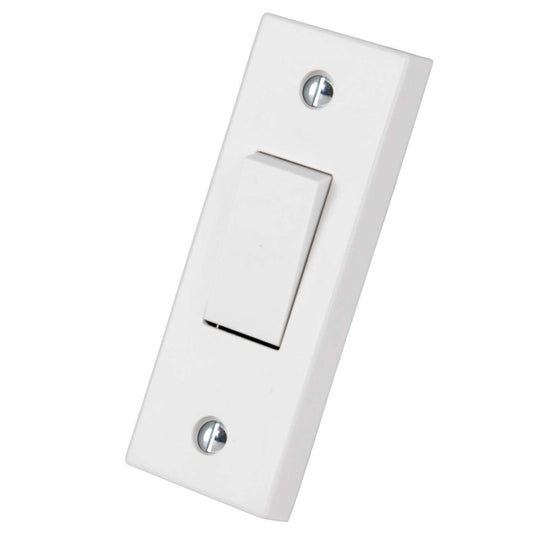 LGA Selectric 10A 1 Gang 2 Way Architrave Switch White