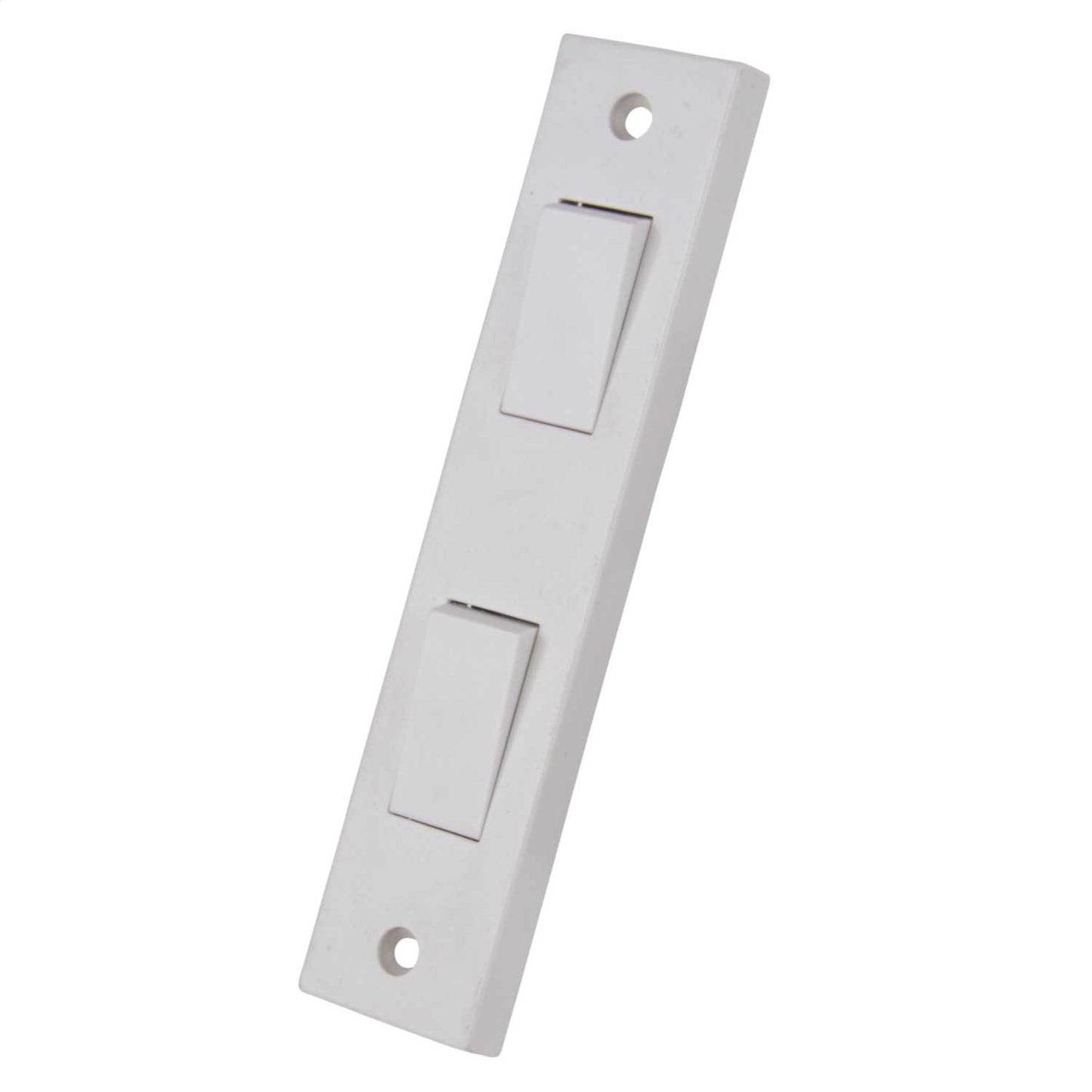 LGA Selectric 10A 2 Gang 2 Way Architrave Switch White