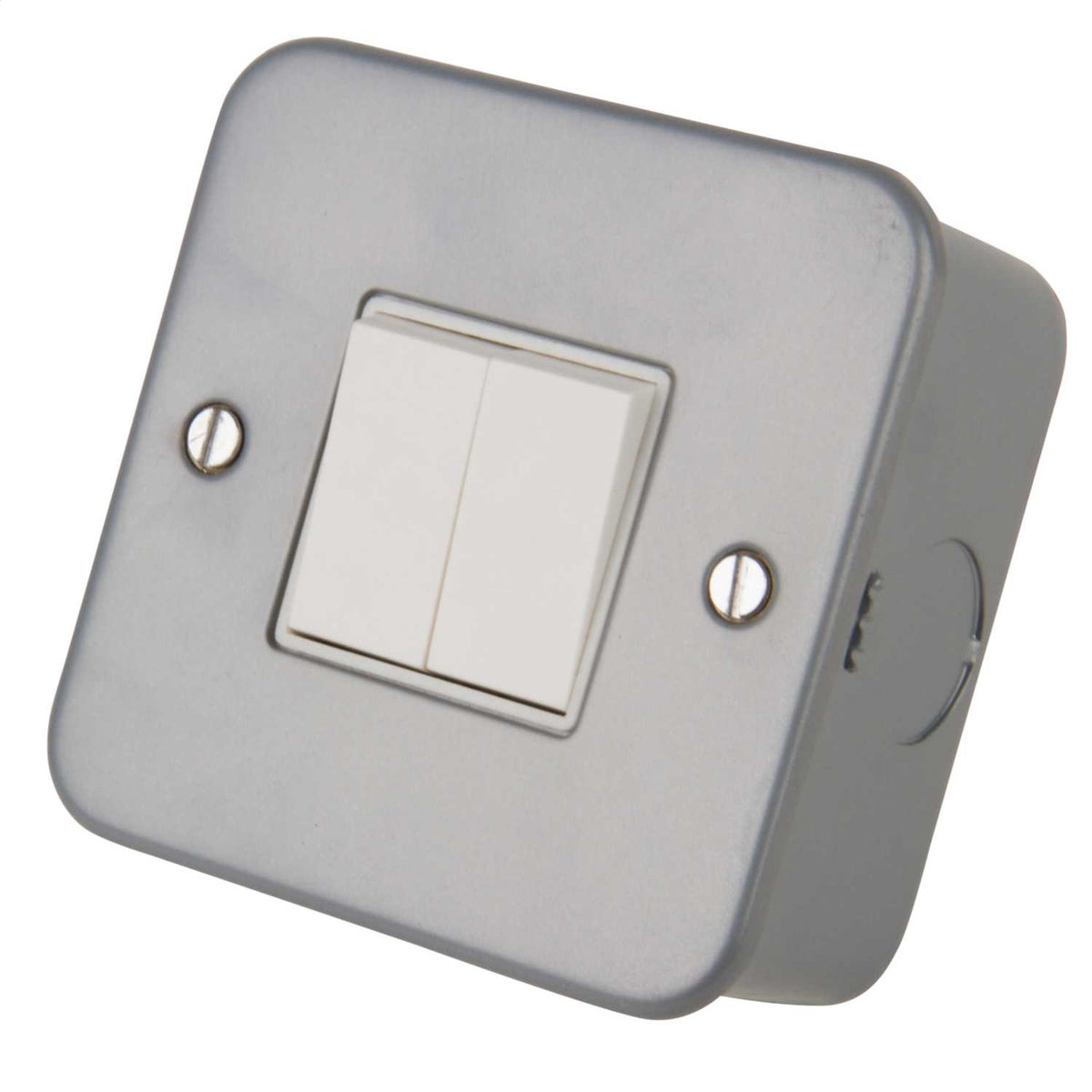 LGA Selectric 10A 2 Gang 2 Way Light Switch Metal Clad
