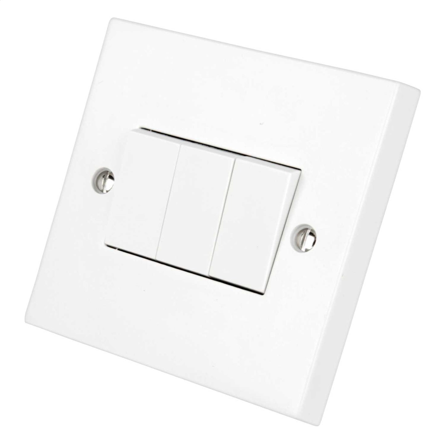 LGA Selectric 10A 3 Gang 2 Way Light Switch White