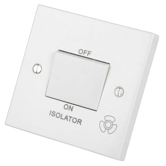 LGA Selectric 10A Triple Pole Fan Isolator Switch White
