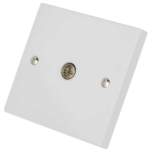 LGA Selectric 1 Gang Coaxial Isolated Socket White
