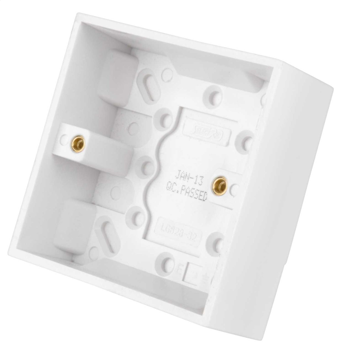 LGA Selectric 1 Gang Pattress Back Box White