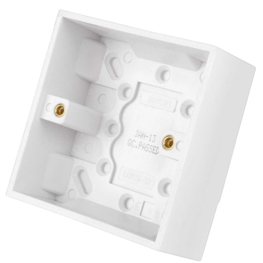 LGA Selectric 1 Gang Pattress Back Box White