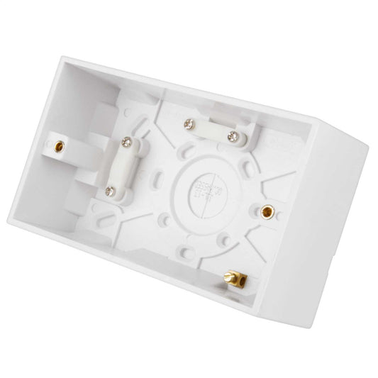 LGA Selectric 2 Gang Pattress Back Box White