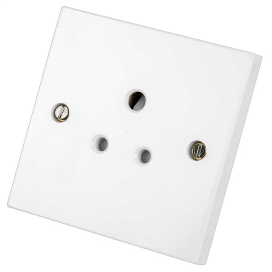LGA Selectric 5A 1 Gang Unswitched Socket White