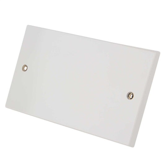 LGA Selectric 2 Gang Blank Plate White