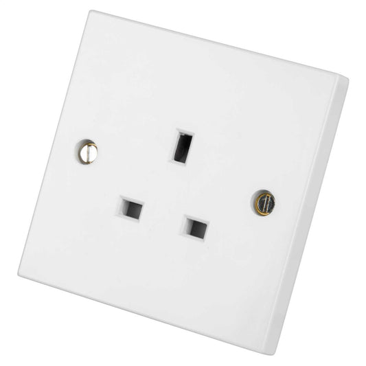 LGA Selectric 13A 1 Gang Unswitched Socket White