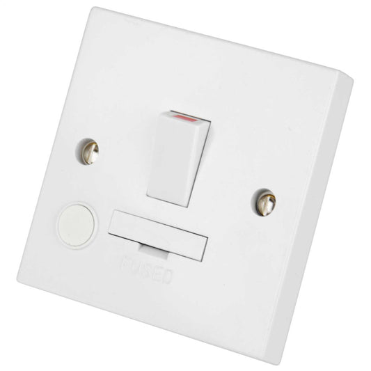 LGA Selectric 13A DP Switched Fused Spur with Flex Outlet White