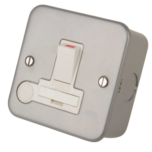 LGA Selectric 13A DP Switched Fused Spur with Flex Outlet Metal Clad