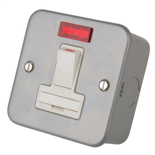 LGA Selectric 13A DP Switched Fused Spur with Neon Metal Clad
