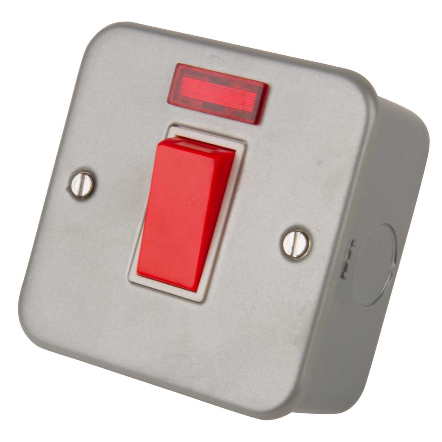LGA Selectric 45A DP 1 Gang Switch with Neon Metal Clad