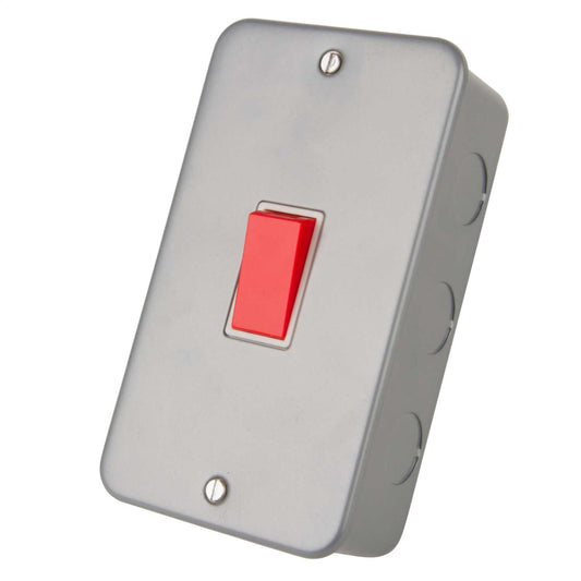 LGA Selectric 45A DP 2 Gang Vertical Switch Metal Clad