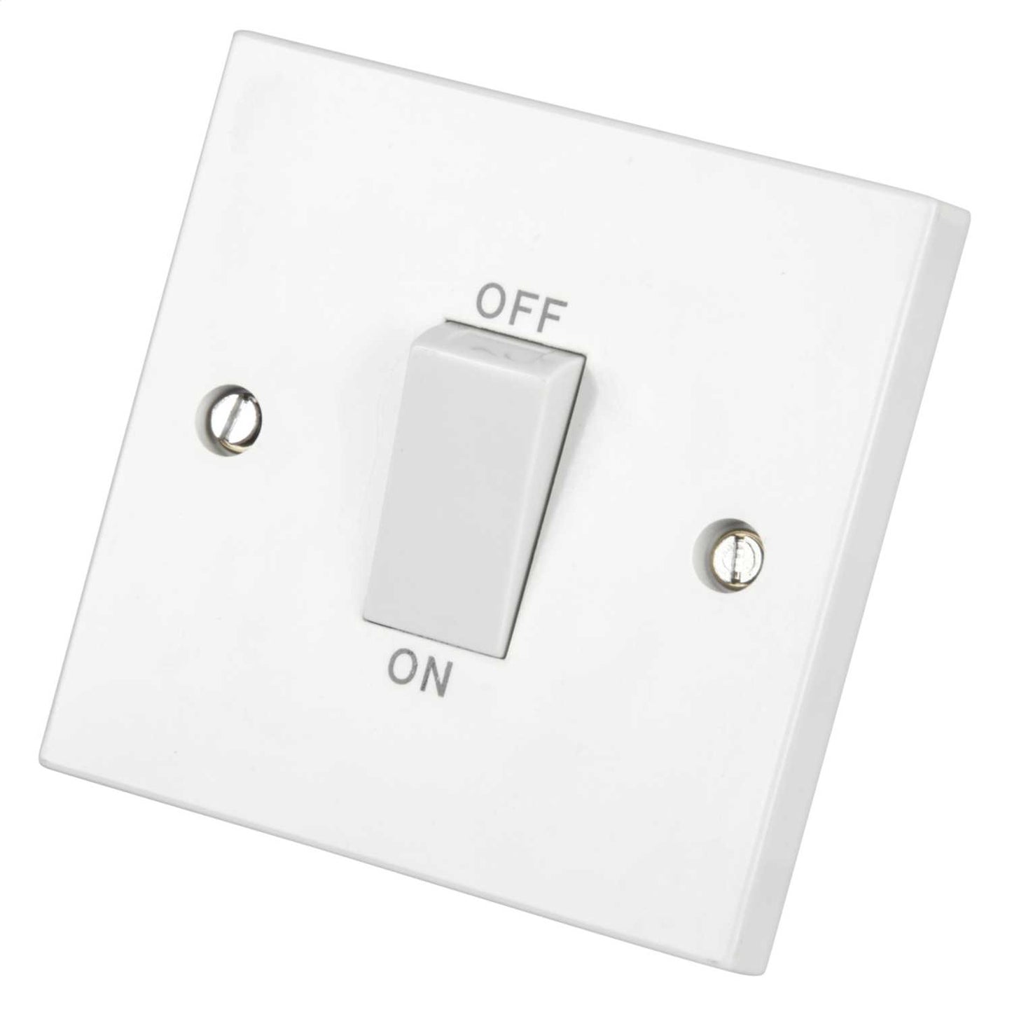 LGA Selectric 45A DP 1 Gang Switch with White Rocker White