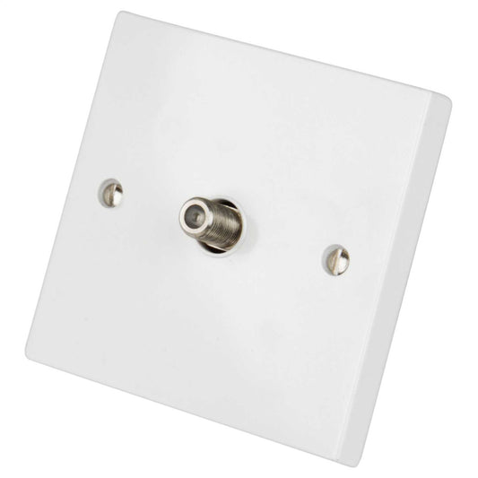 LGA Selectric 1 Gang Satellite Socket White