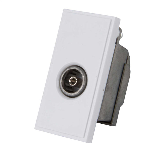 LGA Selectric Female TV Coax Non Isolated Euro Module White