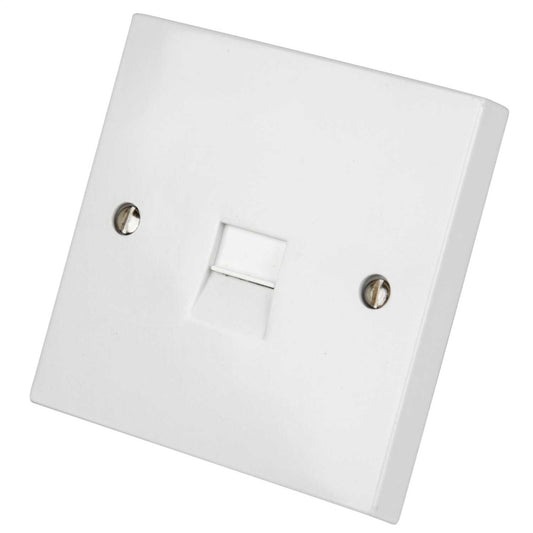 LGA Selectric 1 Gang Secondary Telephone Socket White
