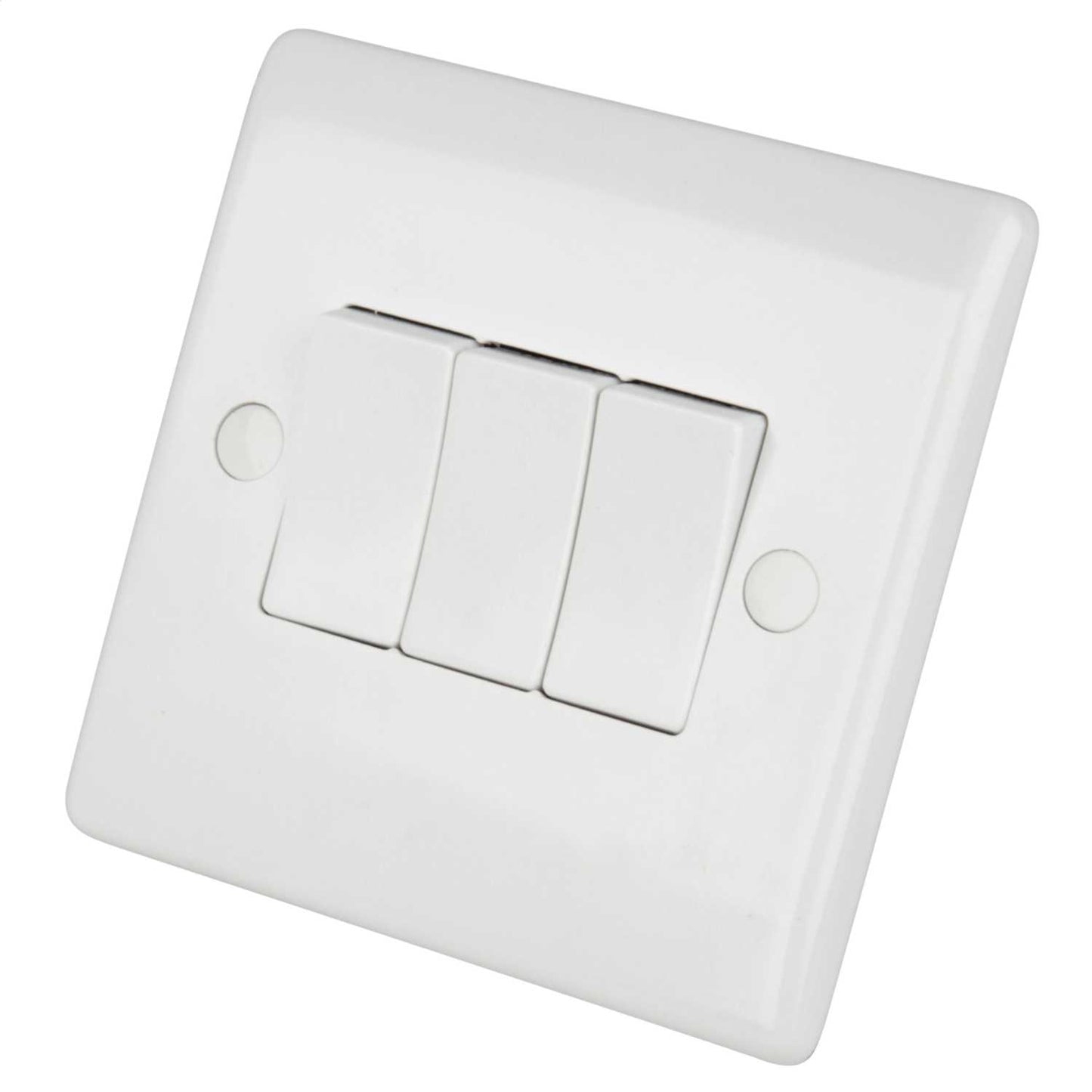 LGA Selectric 10A 3 Gang 2 Way Light Switch White