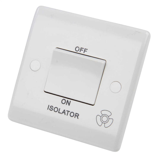 LGA Selectric 10A Triple Pole Fan Isolator Switch White