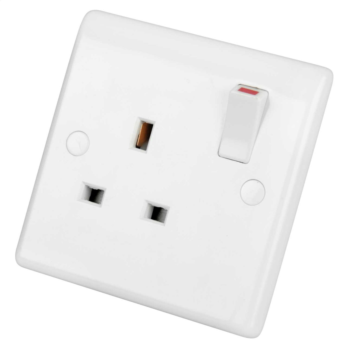 LGA Selectric 13A DP 1 Gang Switched Socket White