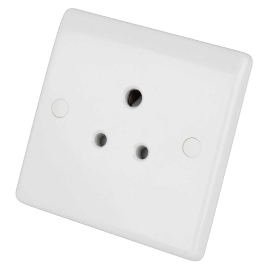 LGA Selectric 5A 1 Gang Unswitched Socket White