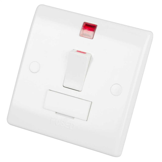 LGA Selectric 13A DP Switched Fused Spur with Neon White