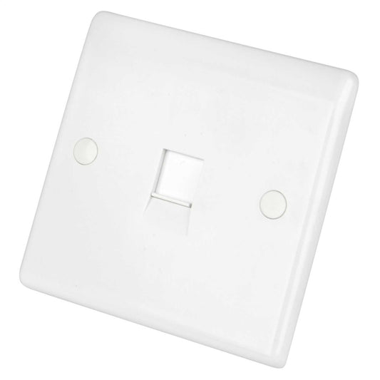 LGA Selectric 1 Gang RJ45 Data Socket White