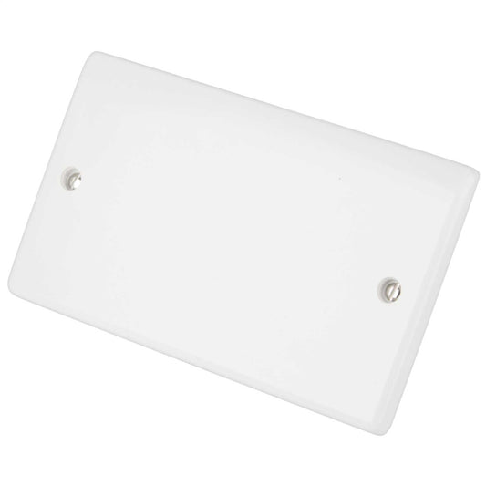 LGA Selectric 2 Gang Blank Plate White