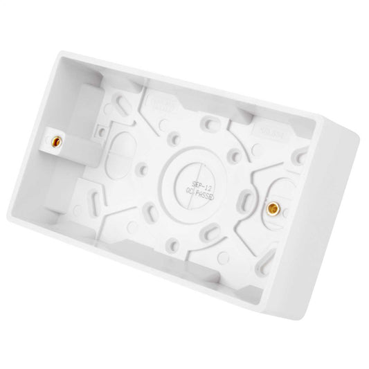 LGA Selectric 2 Gang Pattress Back Box White