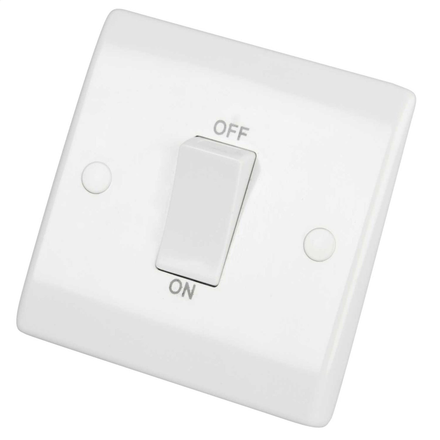 LGA Selectric 45A DP 1 Gang Switch with White Rocker White