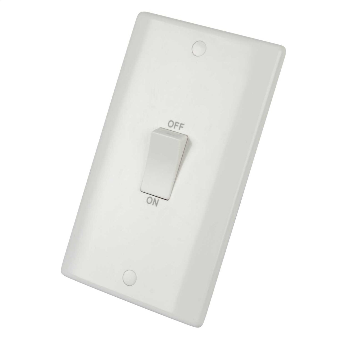 LGA Selectric 45A DP 2 Gang Vertical Switch with White Rocker White