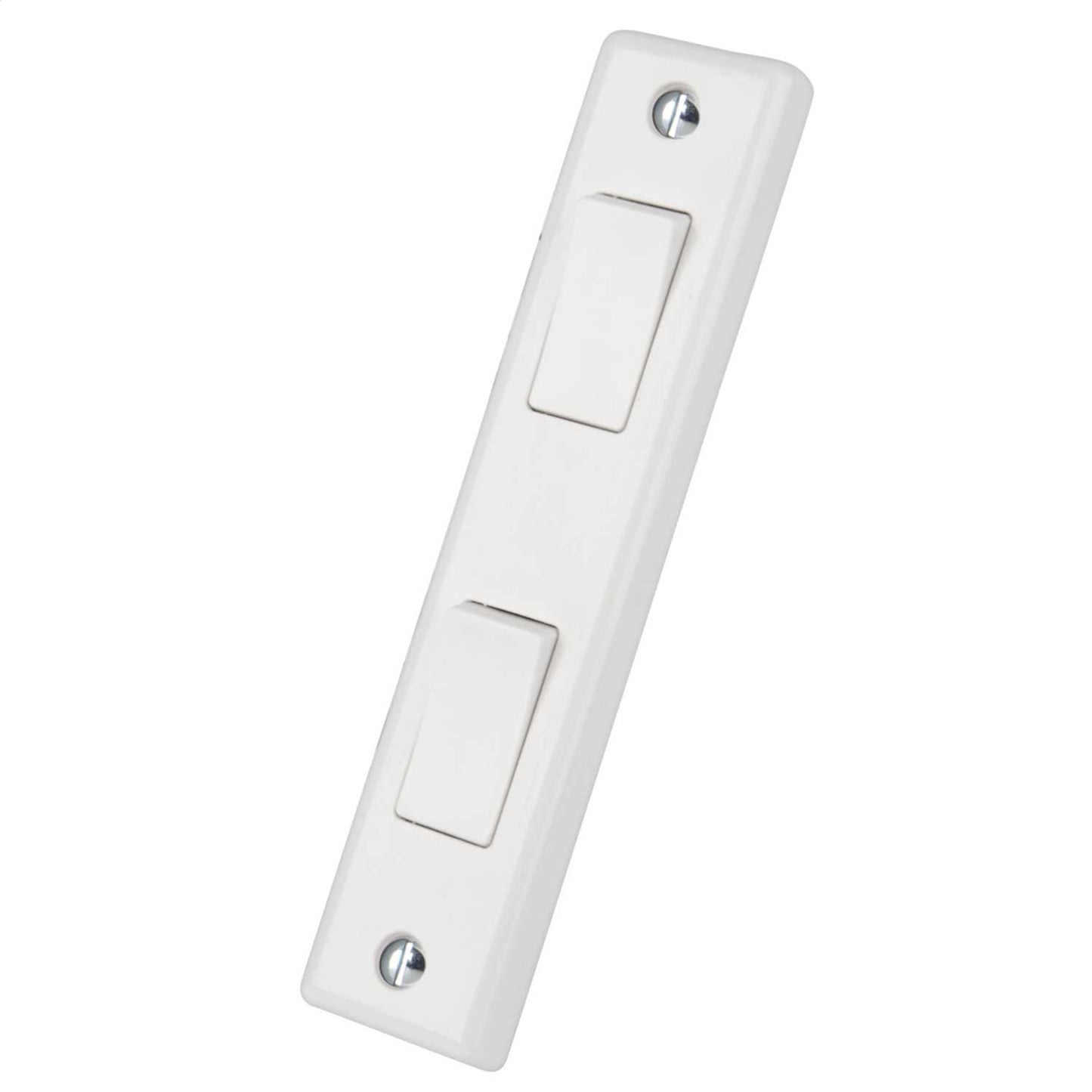 LGA Selectric 10A 2 Gang 2 Way Architrave Switch White