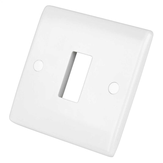 LGA Selectric 1 Gang 1 Module Front Plate White