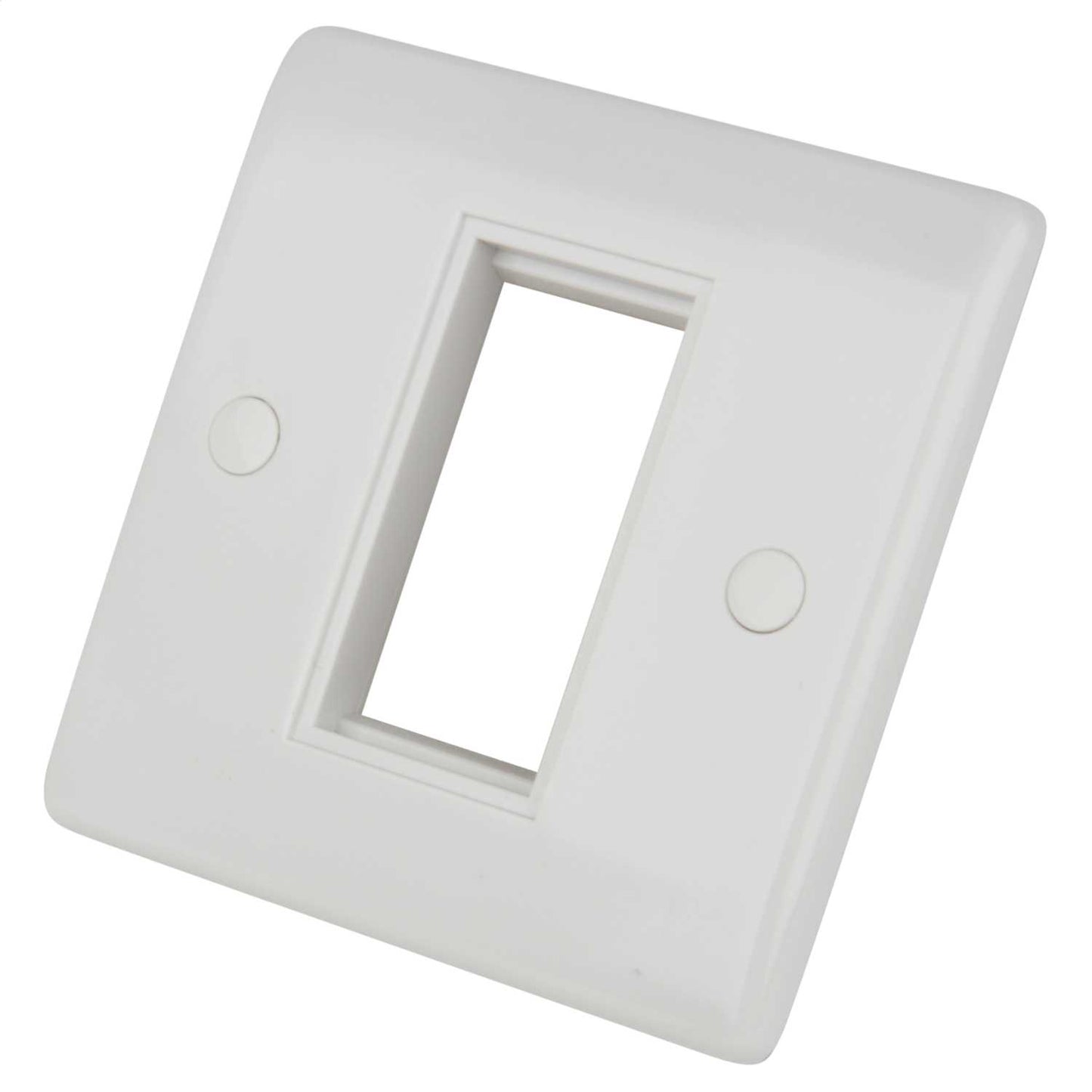 LGA Selectric 1 Gang 1 Euro Module Front Plate White