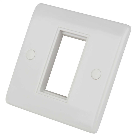 LGA Selectric 1 Gang 1 Euro Module Front Plate White